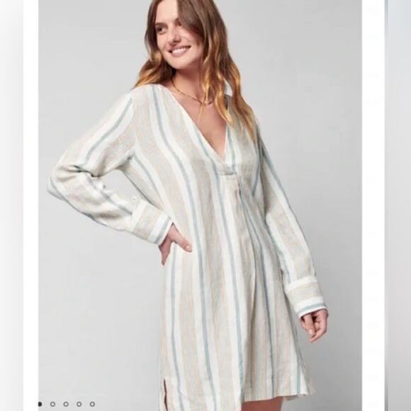 Faherty Beach Days Tunic Dress Luciano Stripe, Size S - Picture 1 of 11